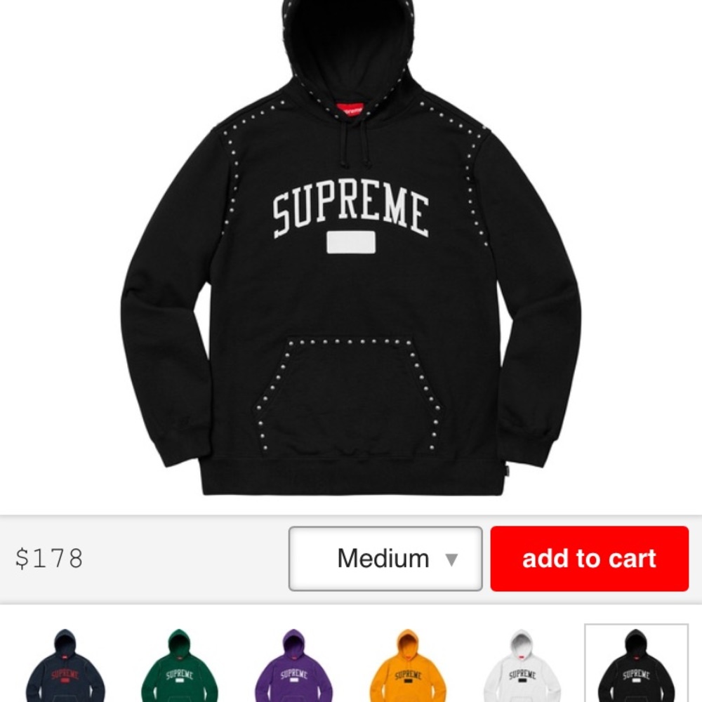 Supreme studded hoodie